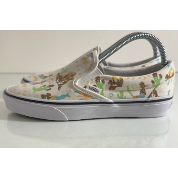 Vans Classic Slip On Get Outdoors Marshmallow Canvas Womens 8 Men’s 6.5 - Picture 3 of 6